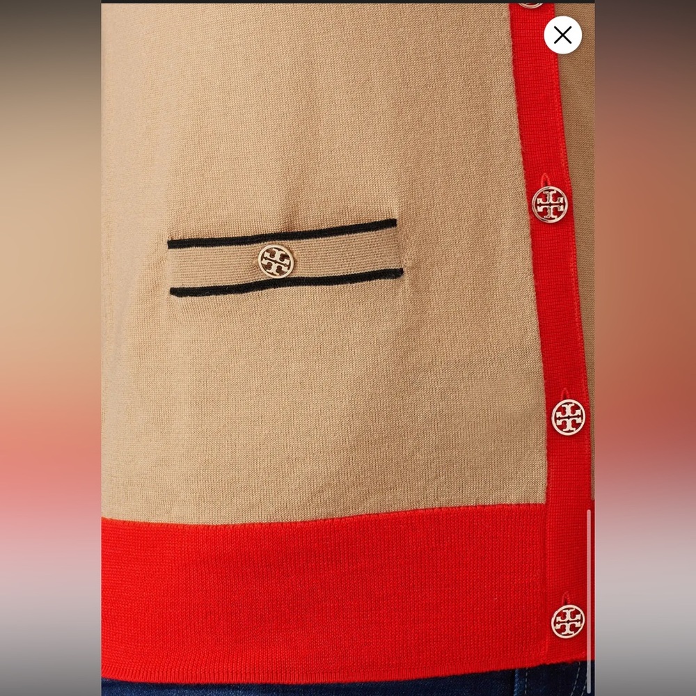 Tory Burch Madeline Colorblock Cardigan (size S) - Picture 8 of 15